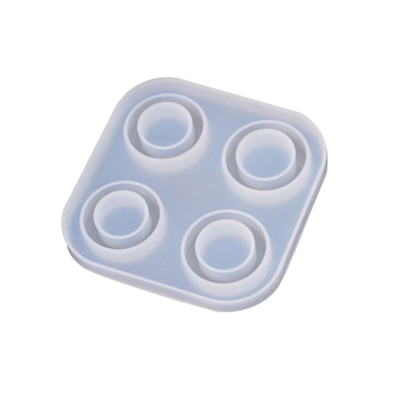 Khuôn Silicone Làm Mặt Dây Chuyền Hình Vòng Tròn 4 / 6 Ngăn