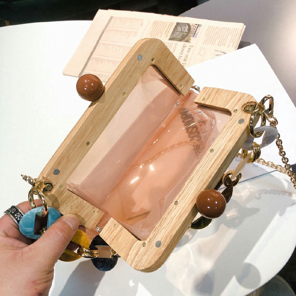 IELGY Túi xách nữ trong suốt phong cách Hàn Quốc thời trang