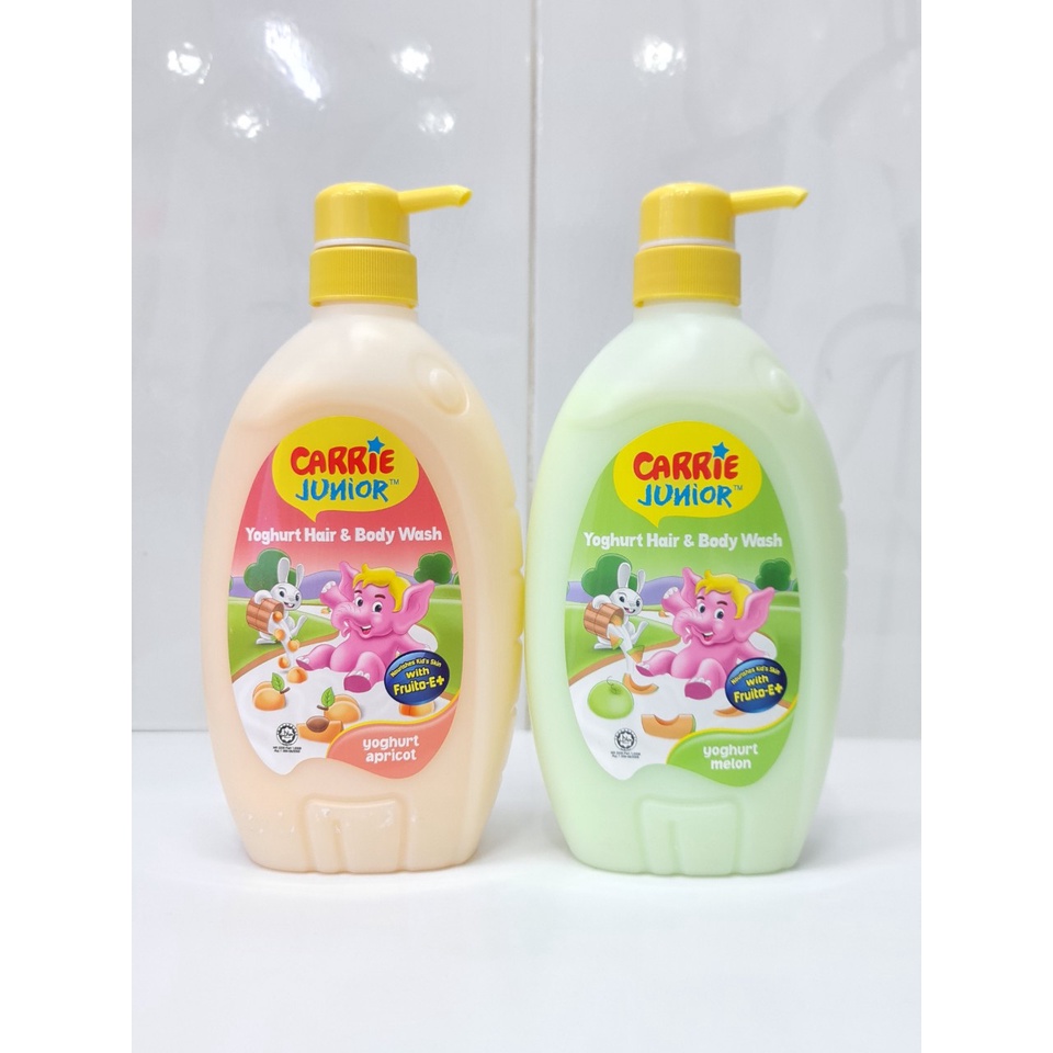 Sữa Tắm Gội Toàn Thân Cho Bé Carrie Junior Yoghurt Hương Dưa Lưới Hoặc Hương Mơ Tây 700g