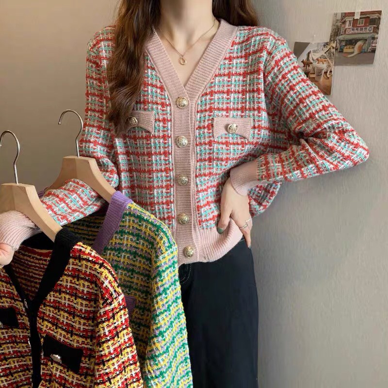 Áo cardigan len áo khoác len nữ  dệt kim chất dày ấm hàng Quảng Châu loại 1 phong cách Hàn Quốc | BigBuy360 - bigbuy360.vn