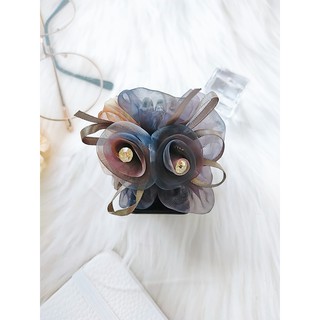 Kẹp càng cua 5 răng đính hoa vải lụa siêu đẹp