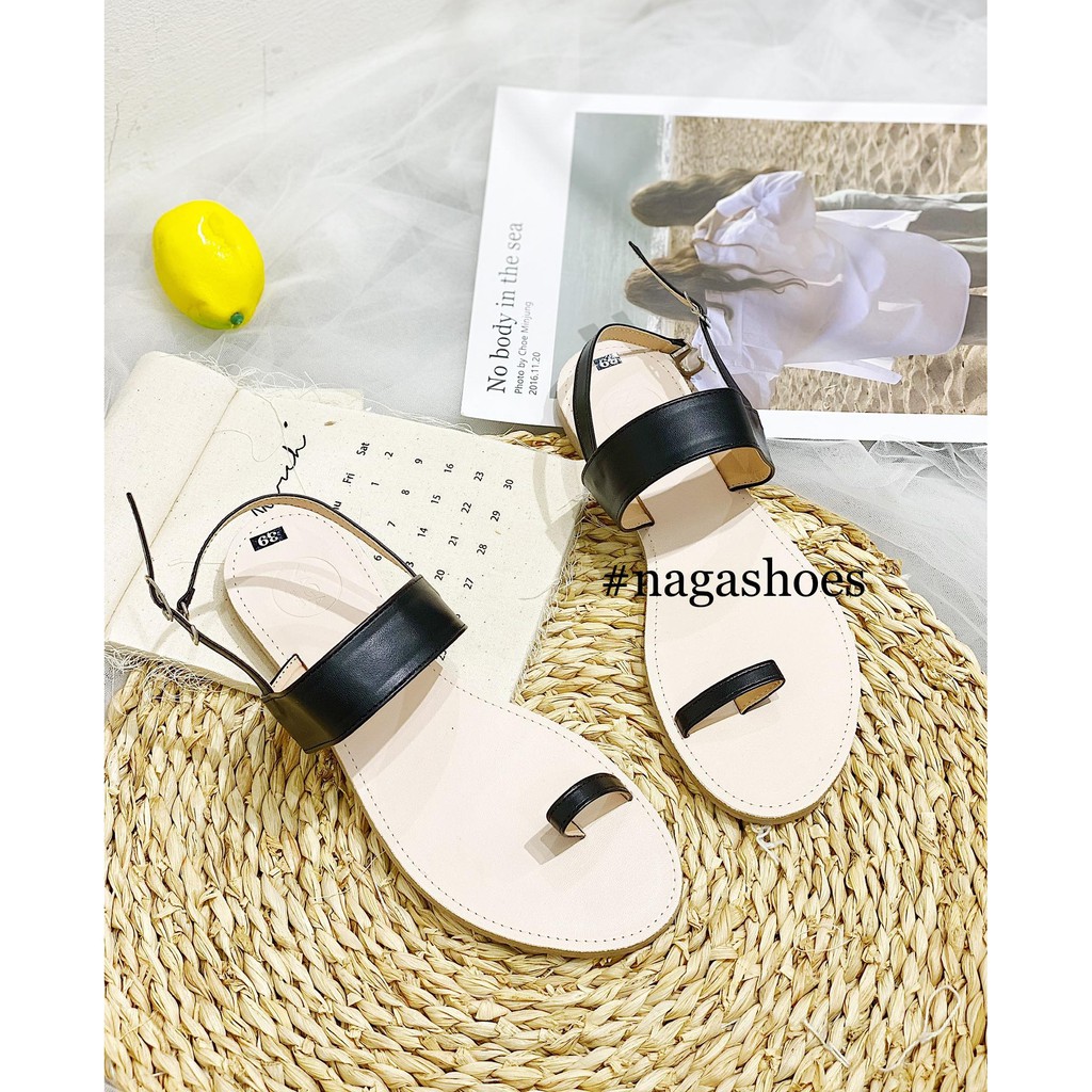 GIÀY SANDAL NAGASHOES QUAI NGANG XỎ NGÓN NAS185