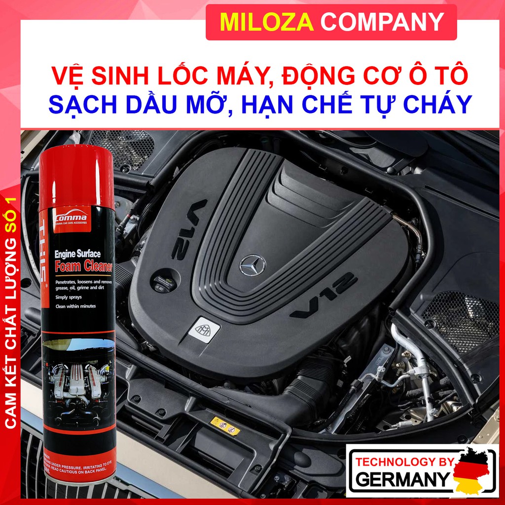 [MILOZA] Vệ Sinh Động Cơ - Dung Dịch Tẩy Rửa Lốc Máy, Sạch Nhờn Bẩn Dầu Mỡ Khoang Máy Xe Hơi - THIS Engine Clean 650ml