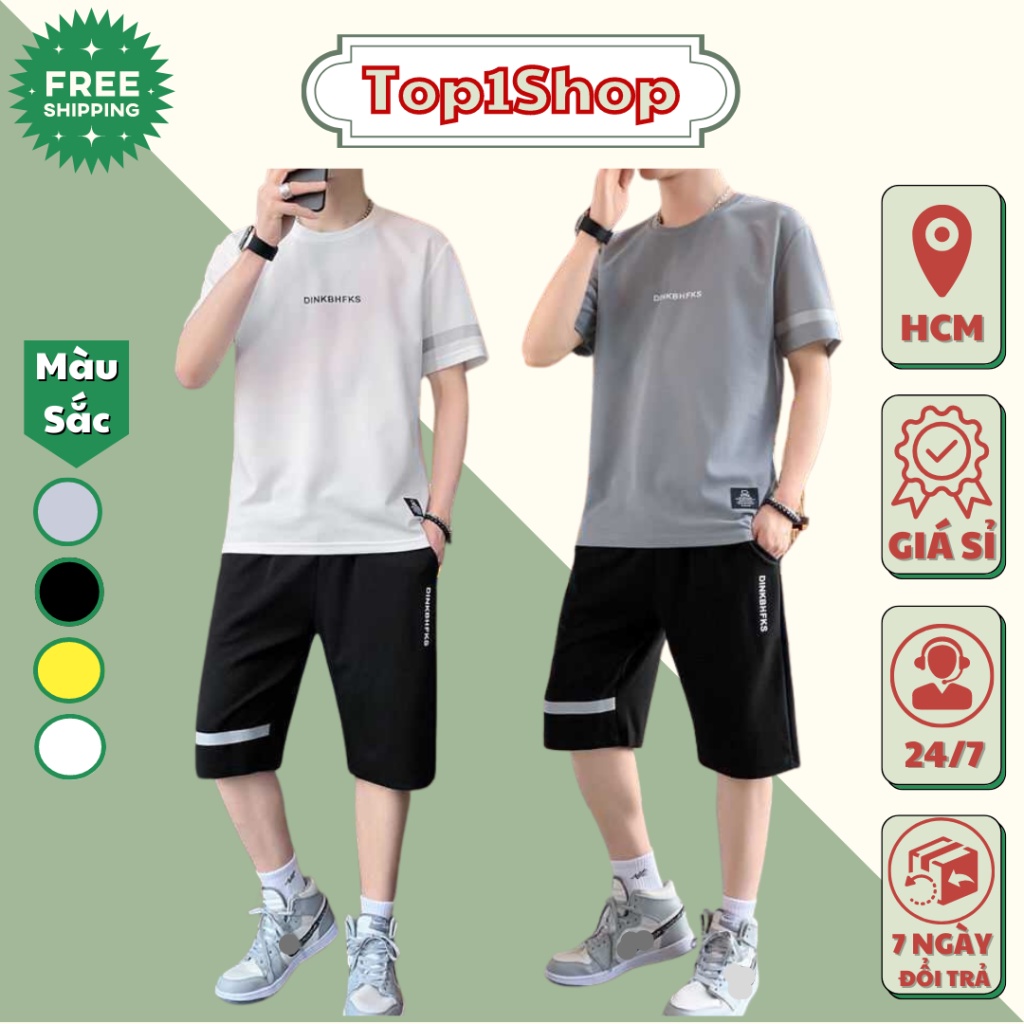 đồ bộ nam DINKBHFKS chất thun cao cấp siêu mát mùa hè đủ size nam nữ