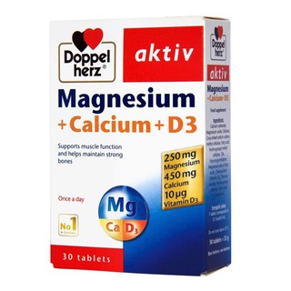 [Hàng Đức] Viên Uống Doppelherz Magnesium Calcium D3 Tăng Cường Chức Năng Cơ Xương