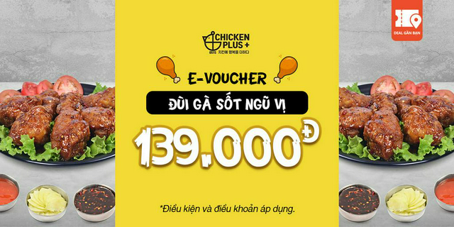 E-Voucher Đùi gà sốt ngũ vị tại Chicken Plus