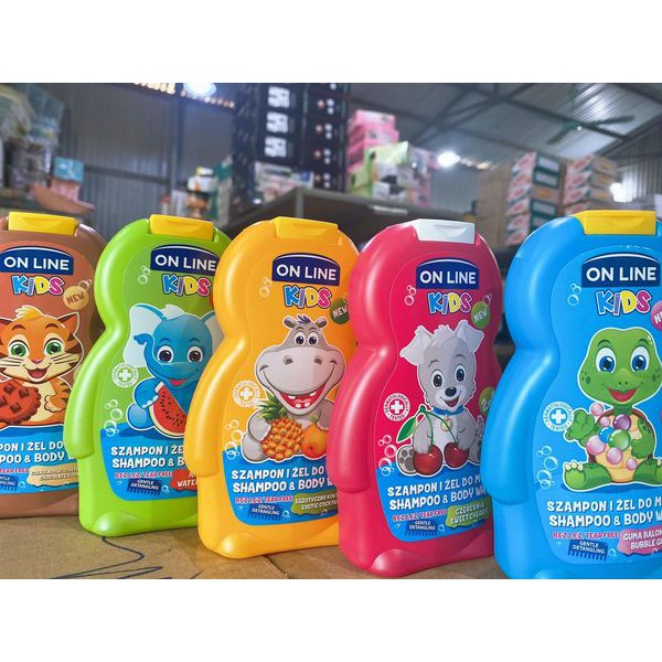 DẦU GỘI SỮA TẮM ON LINE KIDS HƯƠNG HOA QUẢ TỰ NHIÊN AN TOÀN CHO BÉ