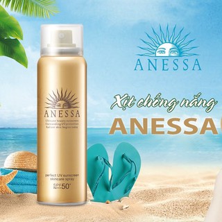 Xịt Chống Nắng Anessa Dưỡng Da Bảo Vệ Tối Ưu 60g Perfect UV Sunscreen Skincare Spray SPF50+ PA++++