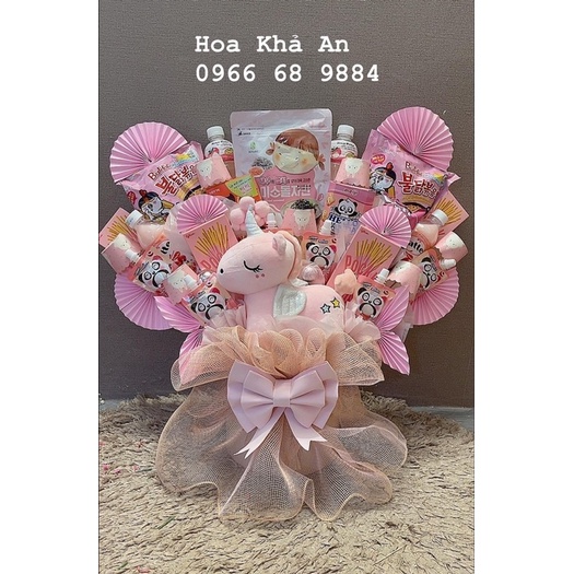 [Quà sinh nhật] Lẵng bánh kẹo theo tông màu cho bé cực xinh