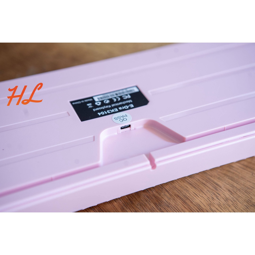 Bàn Phím Cơ E-Dra EK3104 Dream Pink (Huano Switch) - Bảo hành 24 tháng - Hưng Long PC