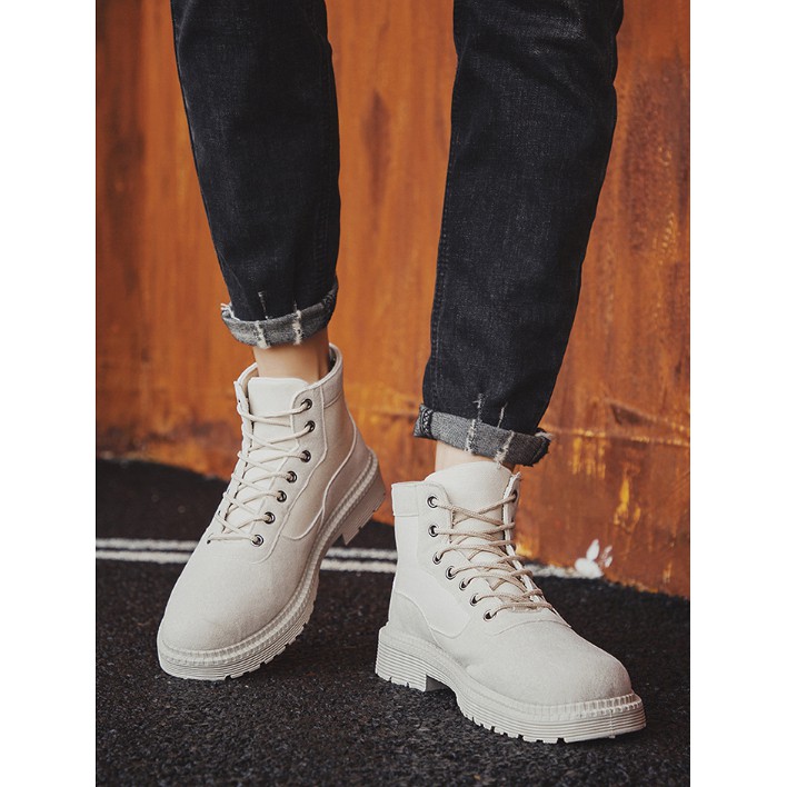 Giày nam cao cổ - Bốt nam cao cấp 3 màu trắng, đen, nâu | BigBuy360 - bigbuy360.vn