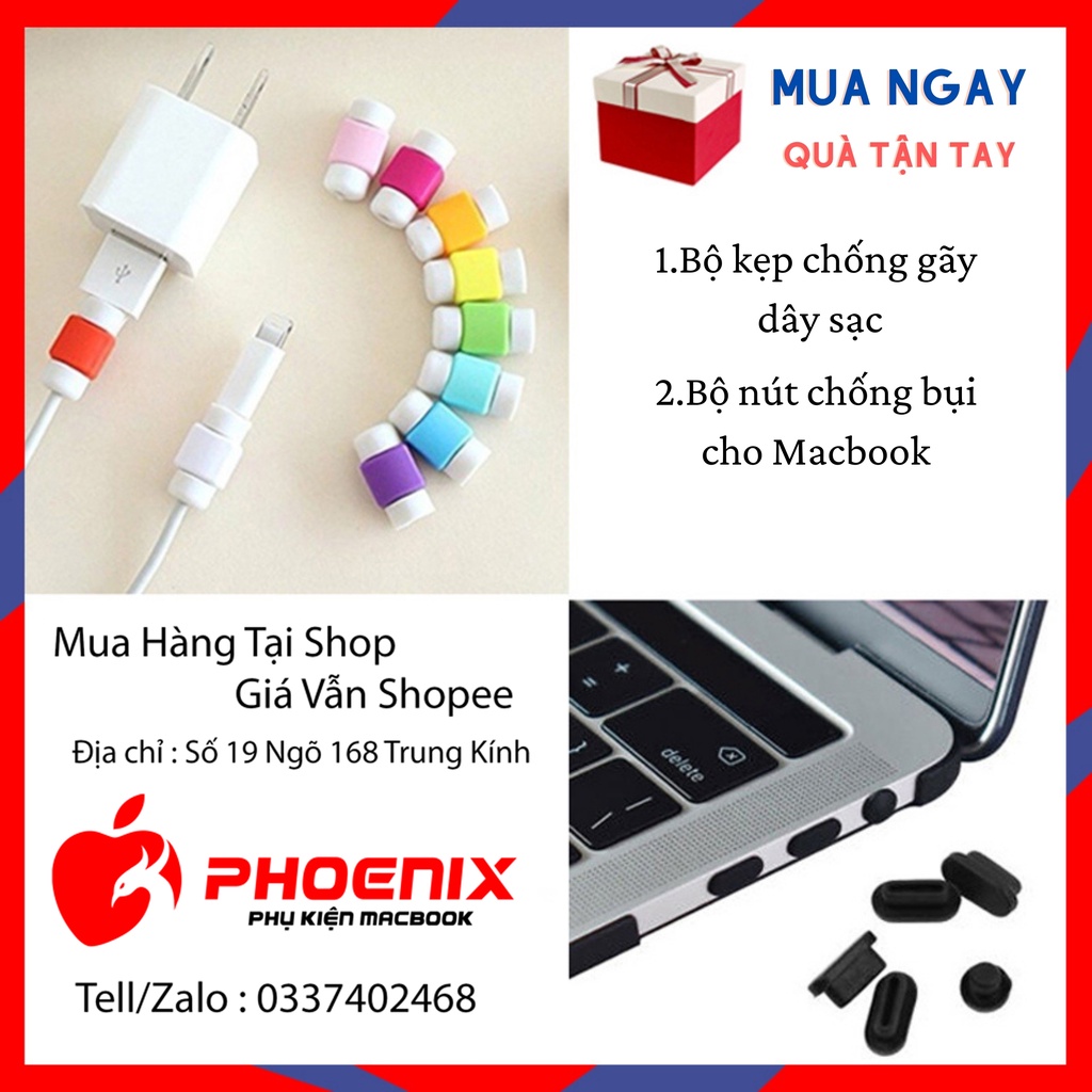 [Sale] Combo 5in1 ốp lưng + phủ phím cho Macbook màu xám (Kèm quà tặng ấn tượng) | BigBuy360 - bigbuy360.vn