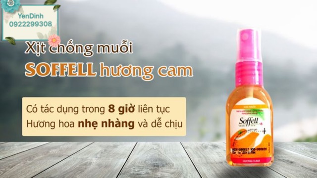 Xịt Chống Muỗi Soffell Hương Cam 80ml