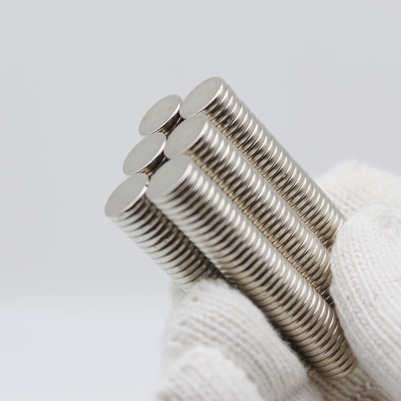 Nam châm tròn 5x3mm trắng đất hiếm lực hút siêu mạnh, viên nam châm tròn D5x3mm mạ niken, nam châm trắng chuẩn