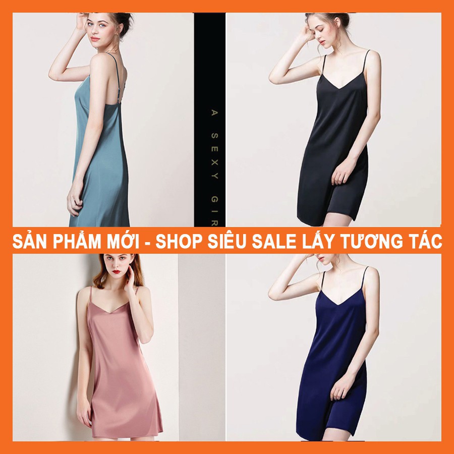 Váy ngủ 2 dây, Váy ngủ sexy gợi cảm vải, Đầm ngủ sexy vải lụa