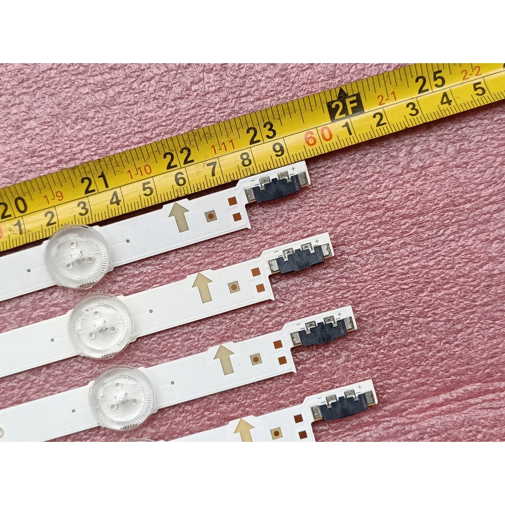 THANH ĐÈN LED TIVI SAMSUNG 43J5500 MỚI 100% HÀNG ZIN HÃNG LƯNG ĐỒNG, BỘ GỒM 4 THANH 7 BÓNG VÀ 4 THANH 4 BÓNG, MỖI BÓNG 3