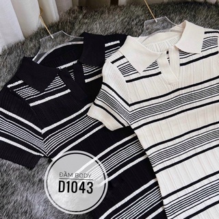 Bigsize Đầm body sọc freesize D1043