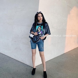 Quần jeans ngố rách