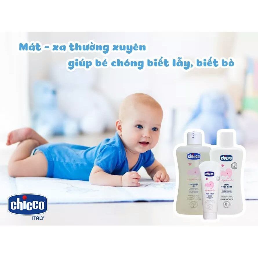 [Chính Hãng] Dầu Mát-Xa Chiết Xuất Cám Gạo 0M+ Chicco 200ml CHO BÉ (CO114265)