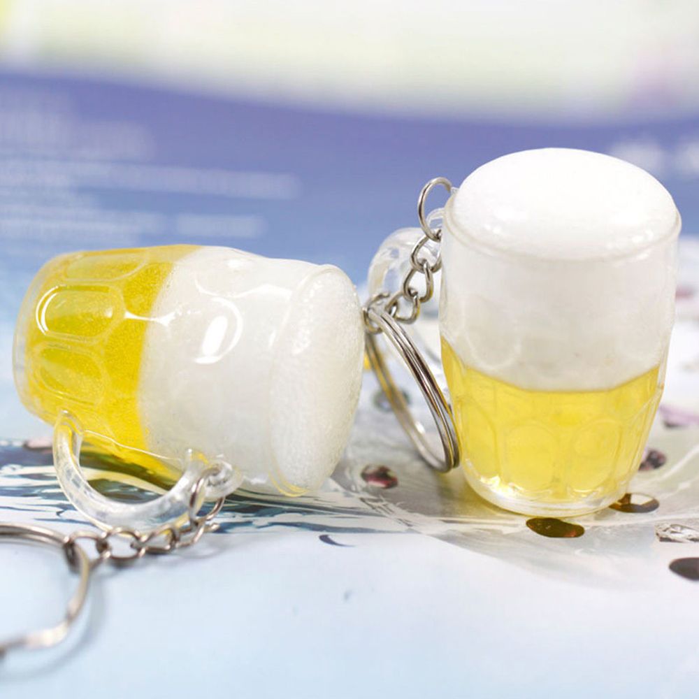 Móc khóa kiểu dáng ly bia sáng tạo dễ thương