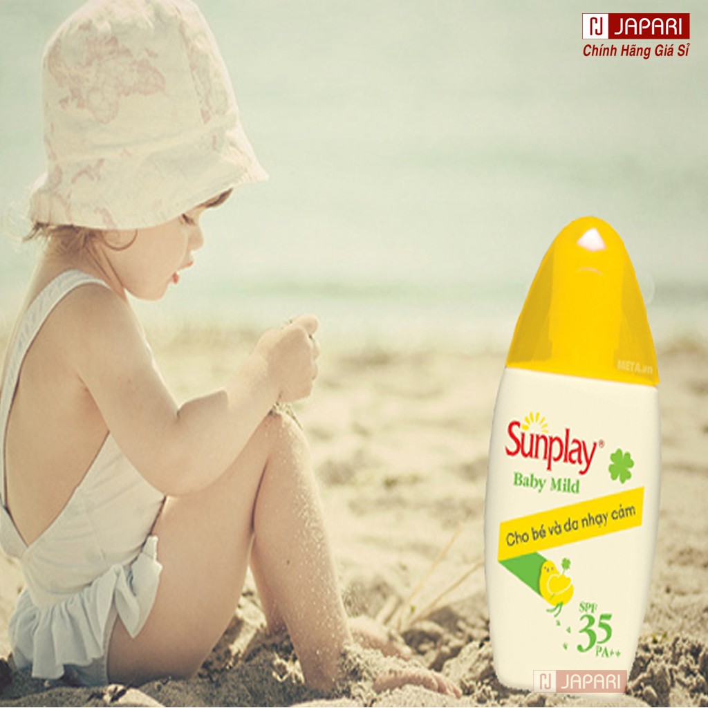 Kem Chống Nắng Sunplay Sunplay Baby Mild Cho Bé Và Da Nhạy Cảm KCN Sữa Cho Da Mặt Và Toàn Thân Trẻ Em Mỹ Phẩm JAPARI