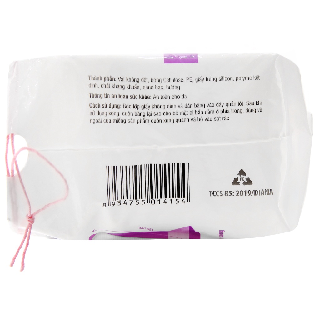 Băng Vệ Sinh Diana Hàng Ngày Sensi Kháng Khuẩn Gói 20 Miếng