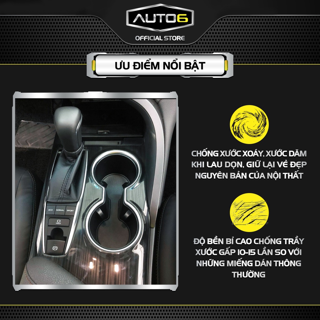 Bộ 6 chi tiết Film PPF trong suốt dán xe CAMRY 19-21 chống xước bảo vệ nội thất ô tô - AUTO6