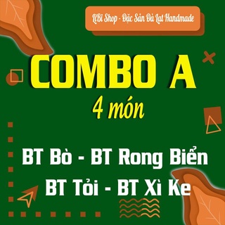 Combo a: bánh tráng bò - bánh tráng rong biển - bánh tráng tỏi - bánh tráng xì ke