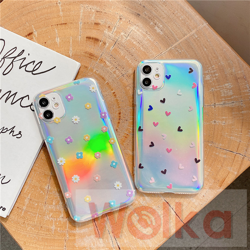 Case iPhone 11 12mini 12 Pro Max 11 Pro Max iPhone 7 8 Plus 6 6s Plus XR X XS MAX SE Cute Cartoom Laser Case Soft Silicon Cover