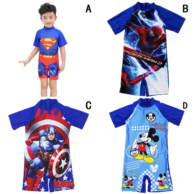 Short Sleeve Boy's Cothing Boxer Swimsuit Swimwear Bathing Suit Jumpsuit Cute