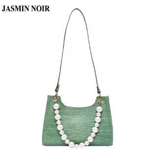Túi Đeo Chéo JASMIN NOIR Da Cá Sấu Đính Ngọc Trai Giả Thời Trang Nữ