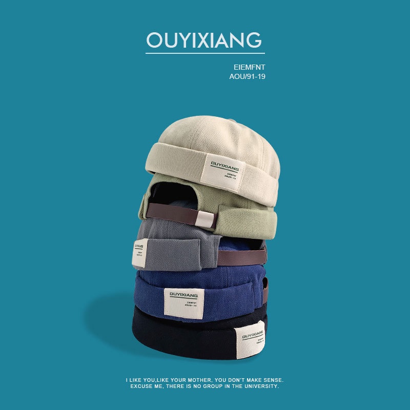 Mũ beanie không vành có thể điều chỉnh thêu họa tiết chữ cho nam và nữ