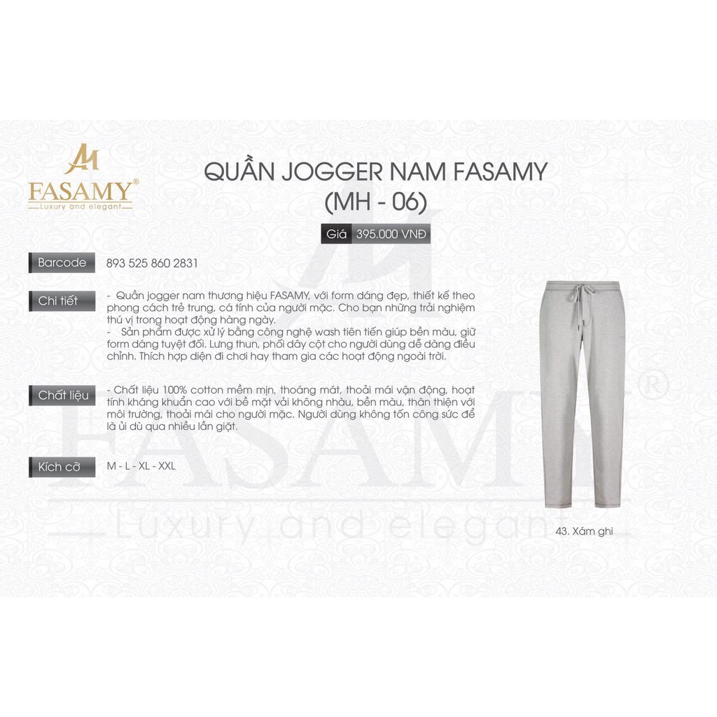 Quần Jogger Nam Fasamy MH-06