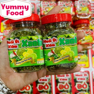 Combo 3 hủ Muối ớt xiêm xanh hoặc muối ớt xiêm đỏ cay nồng đặc biệt 100g - gia vị,muối chấm|| Yummy food 123