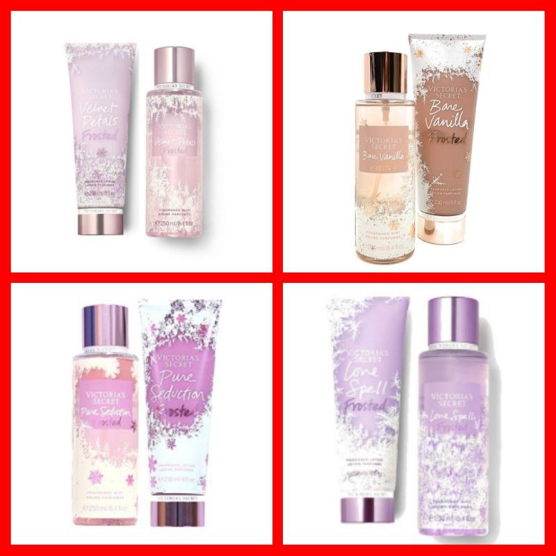 Combo Xịt Dưỡng Thơm Toàn Thân Victoria’s PURE SEDUCTION FROSTED