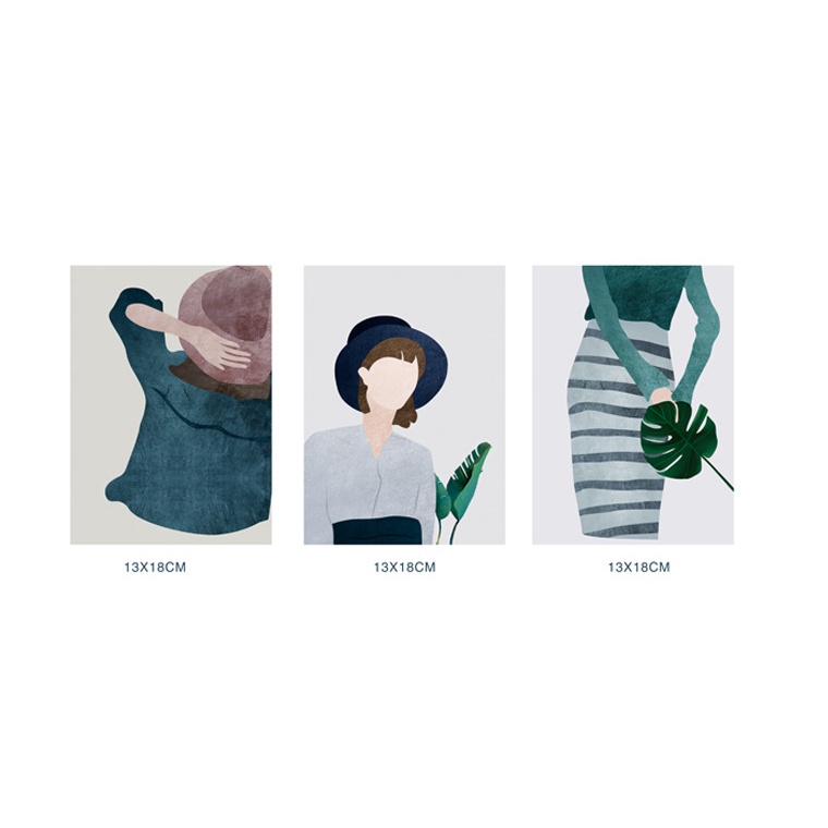 3 Thẻ Giấy Trang Trí Họa Tiết Trang Trí Vintage, Retro, Trừu Tượng, Hoạt Hình Cute