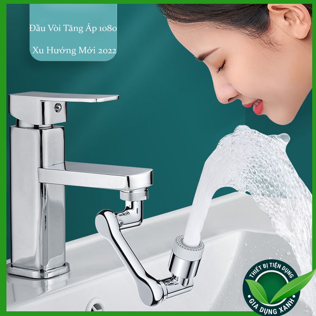 Đầu nối vòi Lavabo, vòi nước thông minh xoay 1080 ABS - Mẫu Mới 2022 với 2 chế độ nước tiện dụng