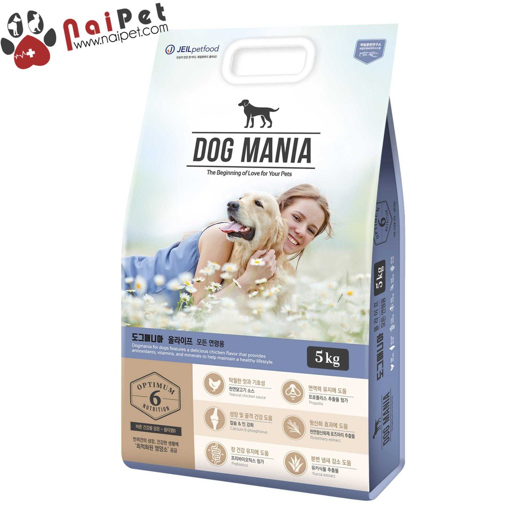 Thức Ăn Hạt Cho Chó Mọi Lứa Tuổi Dog Mania Premium 5kg