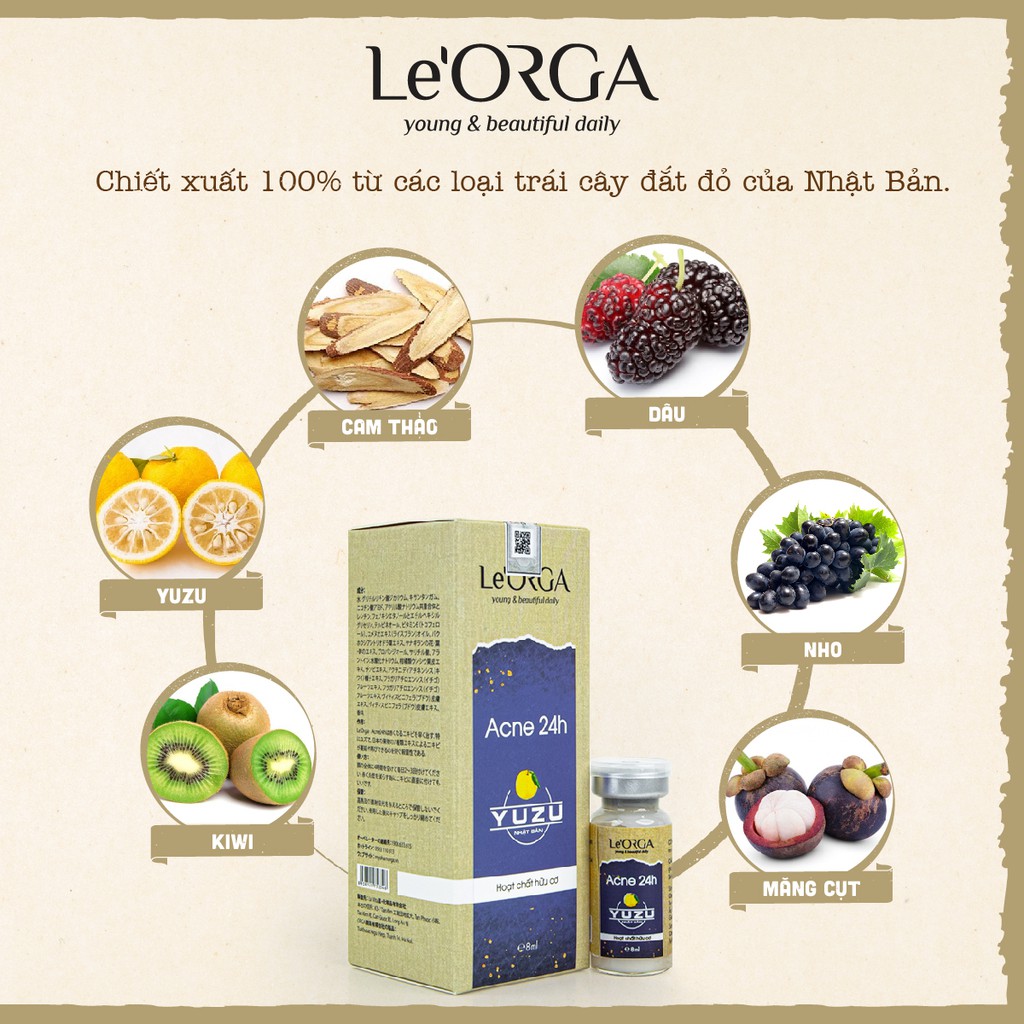 Serum Xẹp Mụn Le'Orga - Acne 24h Tinh Chất Ngừa Hết Mụn Cho Da Dầu, Nhạy Cảm  8ml | BigBuy360 - bigbuy360.vn