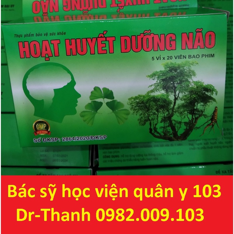 Thiểu năng tuần hoàn não,đau đầu,mất ngủ,hoa mắt,chóng mặt,ù tai, suy giảm trí nhớ,Hoạt huyết dưỡng não đại uy