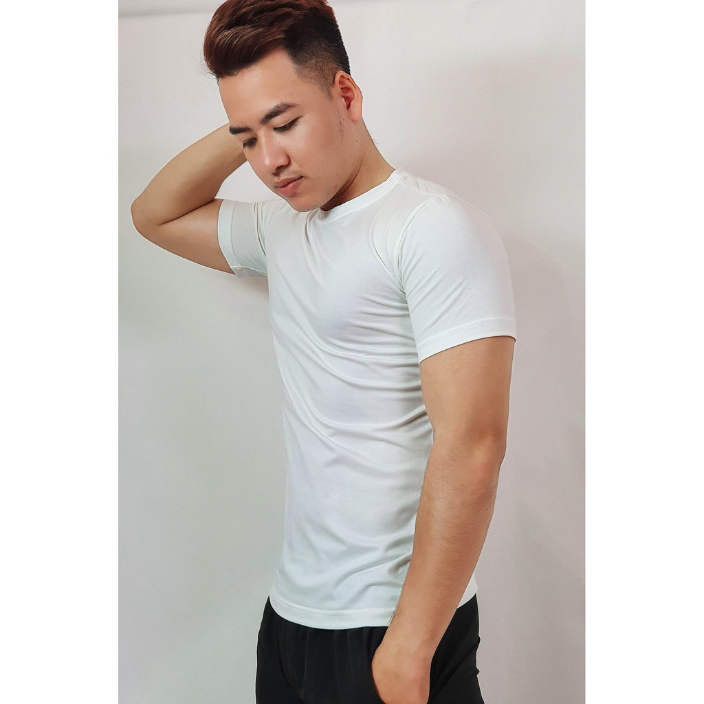 Áo thun phông nam tay lỡ unisex form rộng trơn chất cotton cổ tròn đẹp basic màu đen trắng FAVITI AP61 | BigBuy360 - bigbuy360.vn