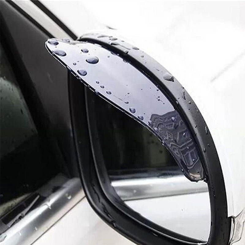 Cặp tấm chắn gắn gương chiếu hậu xe ô tô màu đen chống nước mưa tiện dụng