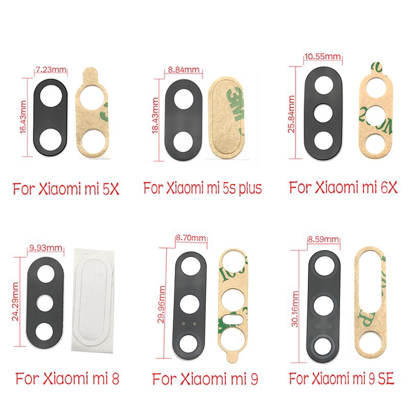 Ống kính Camera sau cho Xiaomi Mi 9 8 lite Se A1 5X A2 6X 6 5 5S Plus