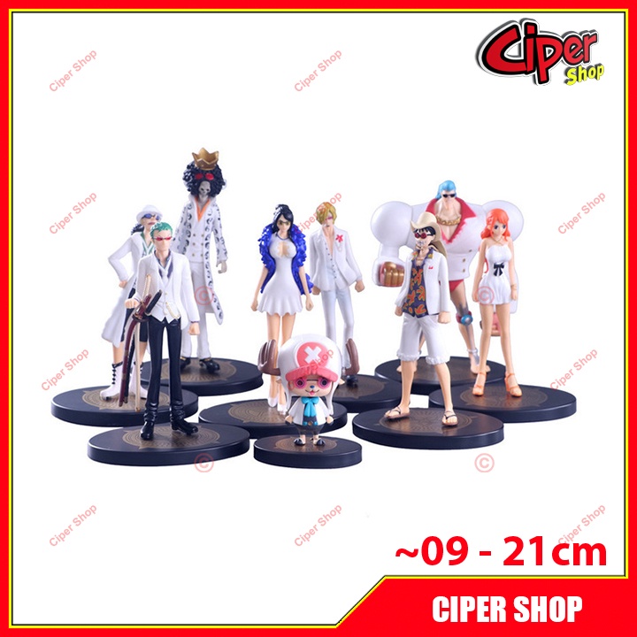 Trọn bộ Team Mũ Rơm Film Gold Trắng- 9 thành viên - Figure Team Luffy One Piece