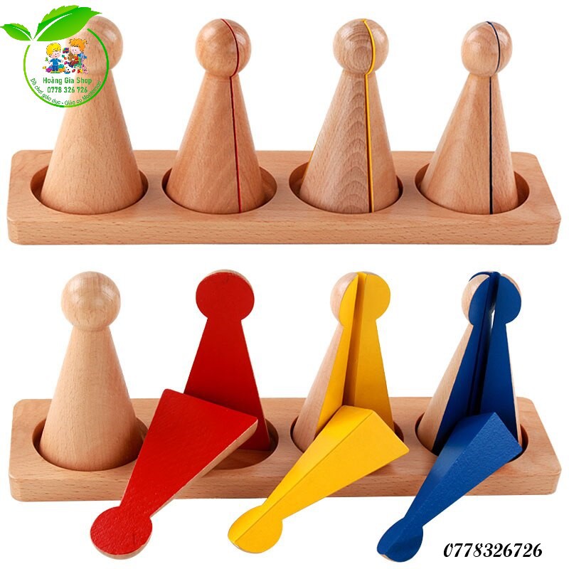 Khay phân số, khay con ki phân số Montessori (Large Fraction Skittles With Stand)