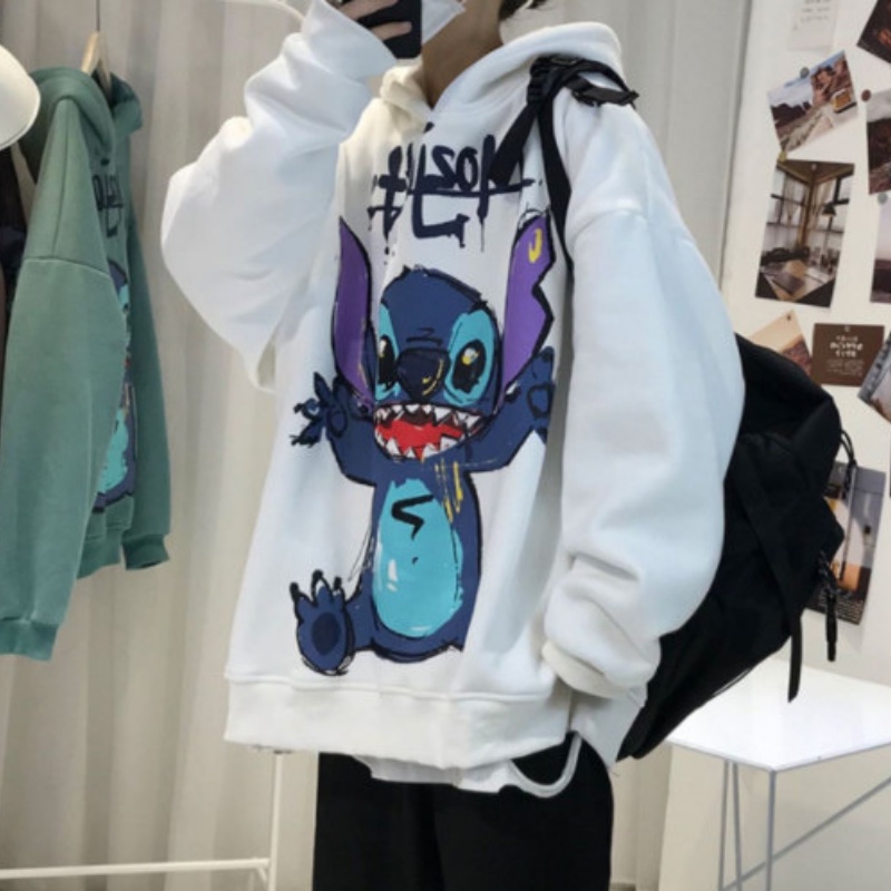 Áo hoodie nam nữ unisex nỉ ngoại cao cấp da cá form rộng có mũ ulzzang hàn quốc cặp đôi local brand cute zip STITCH