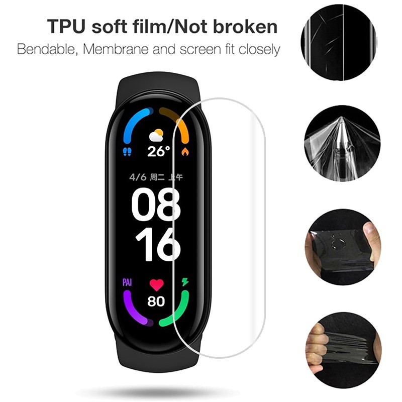 Miếng Dán Màn Hình TPU Cho Xiaomi Mi Band 4 5 6 7 7pro NFC