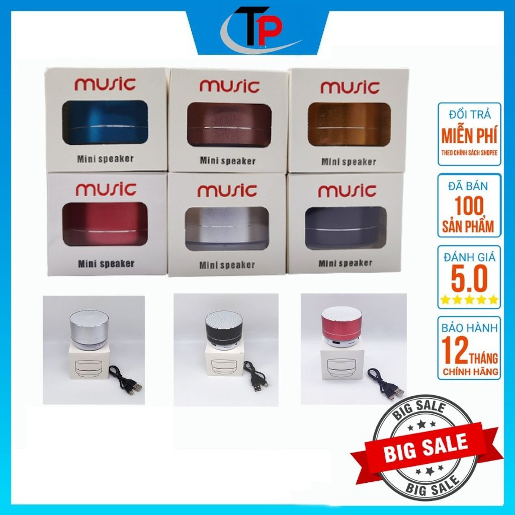 Loa bluetooth vỏ nhôm A10 Âm thanh sống động Bảo Hành Chính Hãng 1 đổi 1, loa thiết kế nhỏ gọn