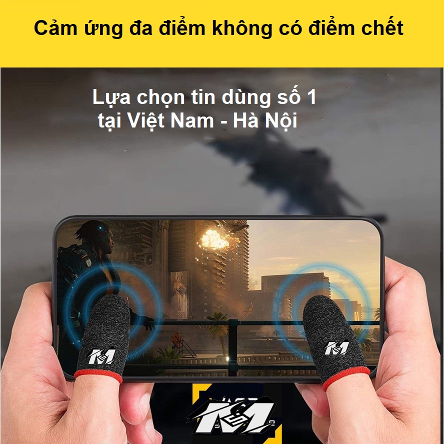 Bao tay chơi game chống mồ hôi đen phối đỏ, găng tay chơi game Mobile FF PUBG Liên Quân flydigi chống trượt siêu nhạy 5.