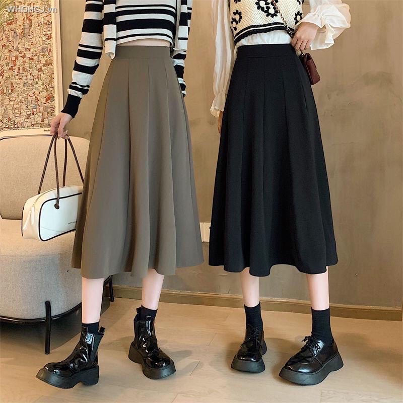 Chân váy xế ly dáng dài lưng cao kiểu dáng hàn quốc